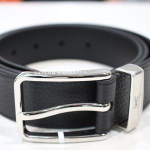 Louis Vuitton Pont Neuf 35mm Taurillon Leather Belt in Black